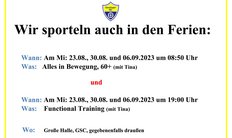 Sommerferienprogramm der Abteilung Fitness & Turnen