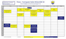 Trainingszeiten Abteilung Bergsport