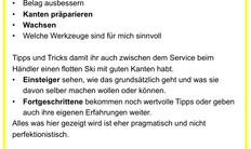 Skipräparation für Einsteiger und Fortgeschrittene 