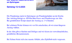 Adventswanderung zur zur Maxlrainer Hütte ab Spitzing Adventswanderung zur zur Maxlrainer Hütte ab Spitzing