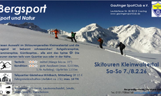Skitouren-Wochenende im Kleinwalsertal Skitouren-Wochenende im Kleinwalsertal